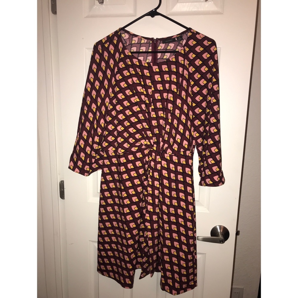 Halogen Pink/Burgundy Print Dress